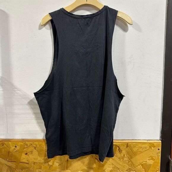 AllSaints women’s  2XL Black Palm Tree Graphic Sleeveless Tank Top - Picture 2 of 4